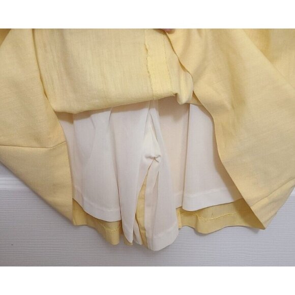 Vtg 70s Jantzen Women's Skort Hidden Shorts Skirt Modest Retro MCM Yellow Sz 10 - Picture 7 of 12